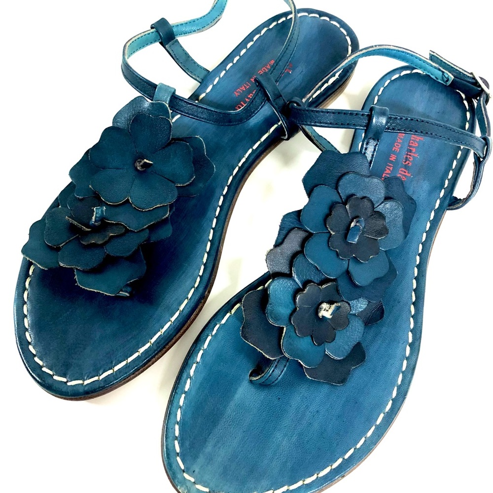 Charles David Made In Italy Flower Sandals